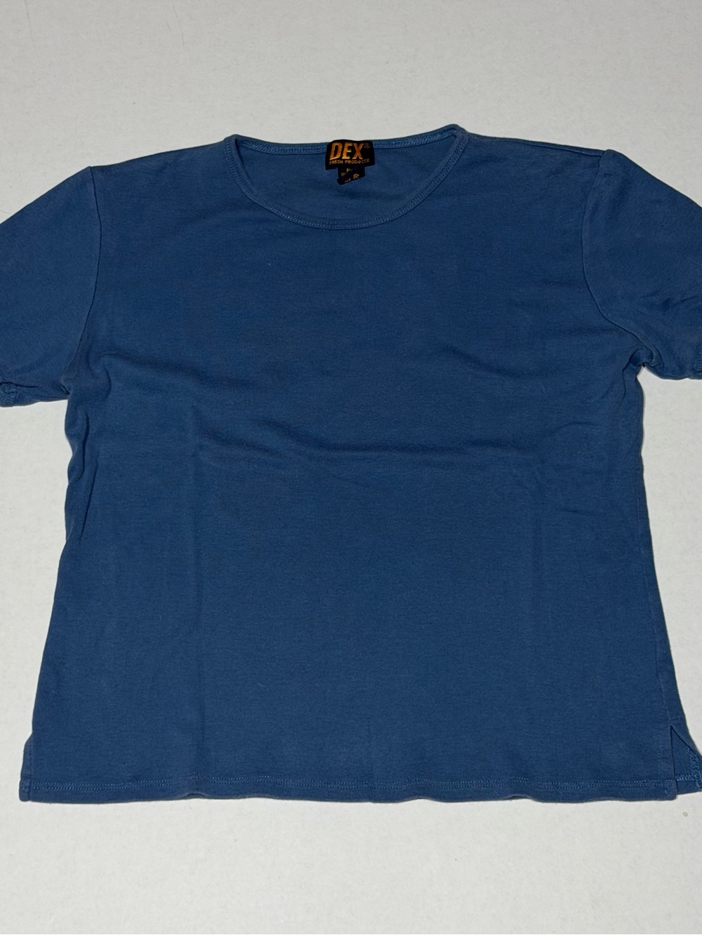 Dex Womens Short-Sleeve Crew Tee 100% cotton in blue